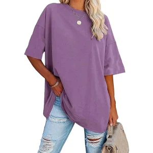 Casual Loose T-Shirt Short Sleeve Crewneck