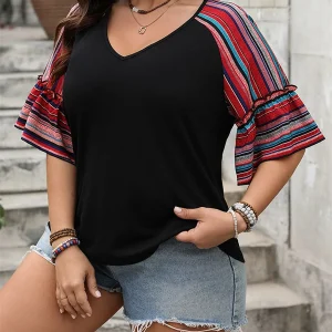 Casual Round Neck Short Sleeve Top