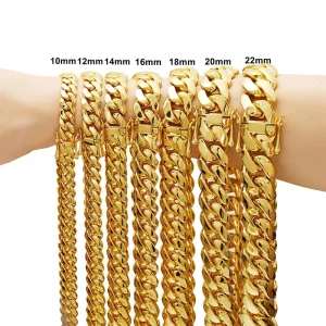 Stainless Steel   Link Chain Necklaces  18k Gold-plated